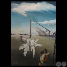 PALOMAS DE PAZ - Óleo de ELISABETH BARTH